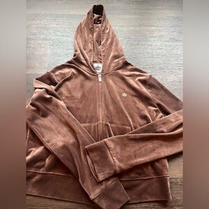 Juicy Couture Bling Chocolate Velour Jacket
